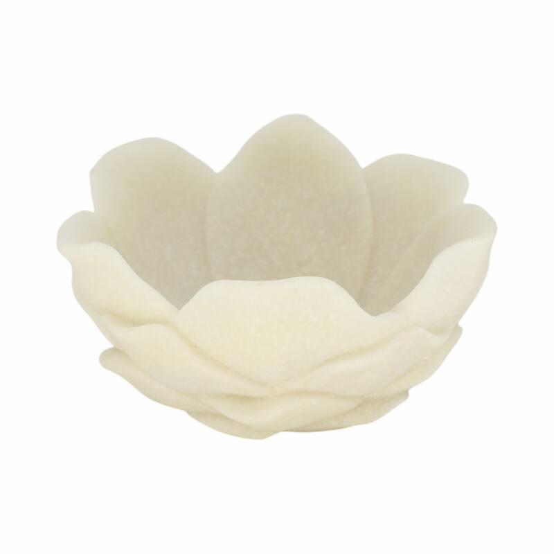 Decorative Resin Lotus Flower Inspired Bowl - 6" - 6.0"