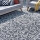 preview thumbnail 11 of 34, Colonnade Farmhouse Floral & Botanical Indoor/Outdoor Area Rug 5'3'' x 7'3'' - Charcoal