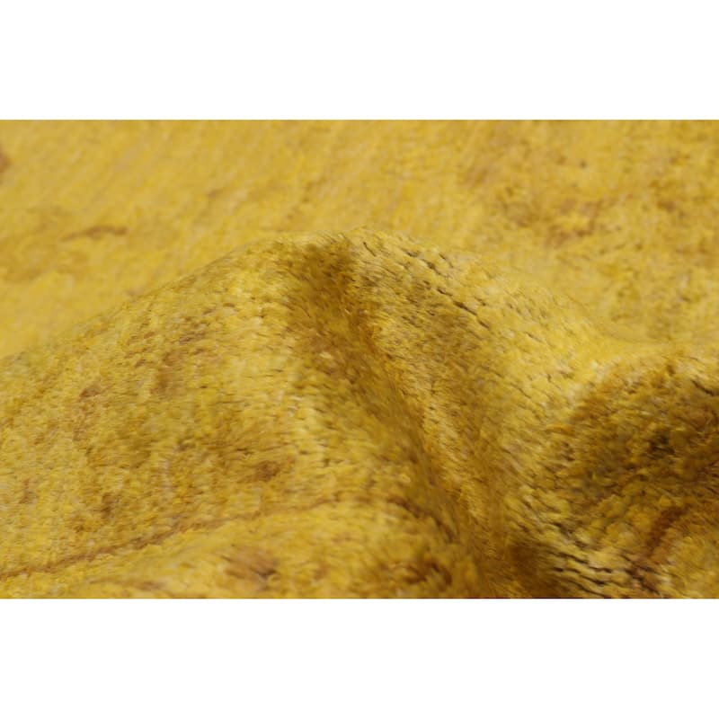 ECARPETGALLERY Hand-knotted Vibrance Gold Wool Rug - 6'0 x 9'0