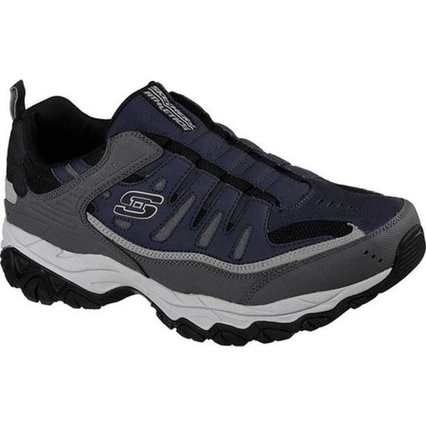 Shop Skechers Men&#39;s After Burn M. Fit Slip-On Walking Shoe Navy/Gray - On Sale - Overstock ...