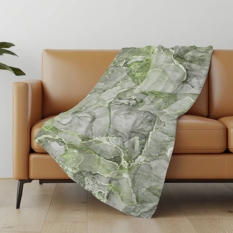 Premium Machine Washable Modern Abstract Sherpa Throw Blanket