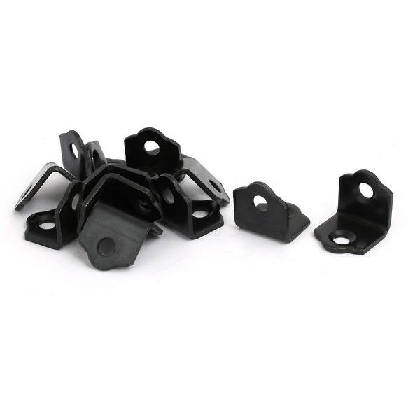 18mmx18mmx18mm Angle Bracket Corner Brace Joint Fastener 12pcs Black
