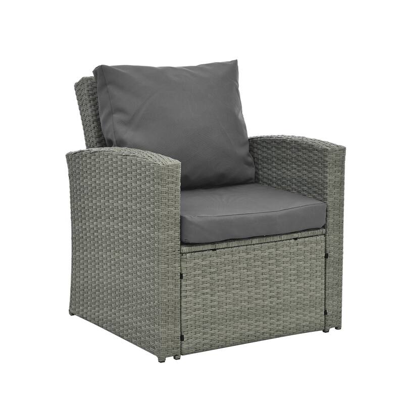 5 Set Wicker Furniture,Patio Furniture,Seasonal PE Wicker Furniture