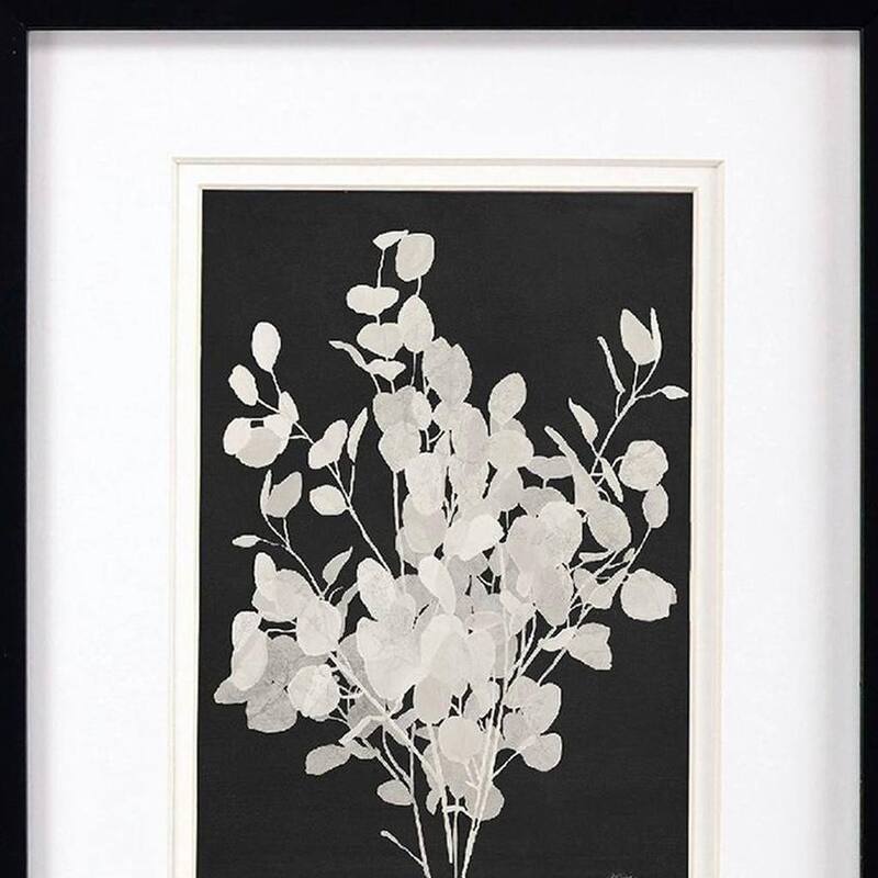 HomeRoots Set Of Two Misty Branches Black Framed Wall Art