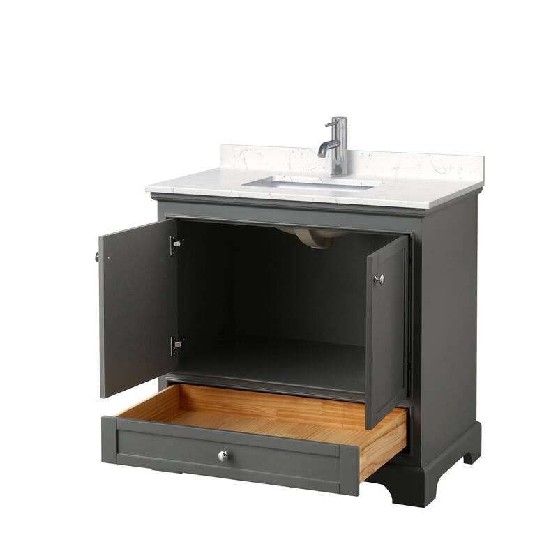 Wyndham Collection Deborah 36" Free Standing Single Basin Vanity Set