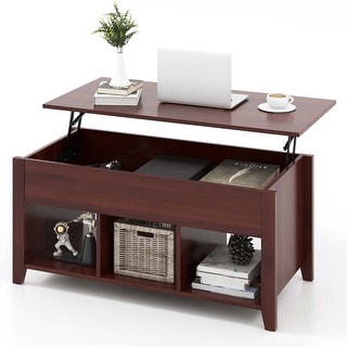 Costway Lift Top Coffee Table w/ Hidden Compartment and Storage