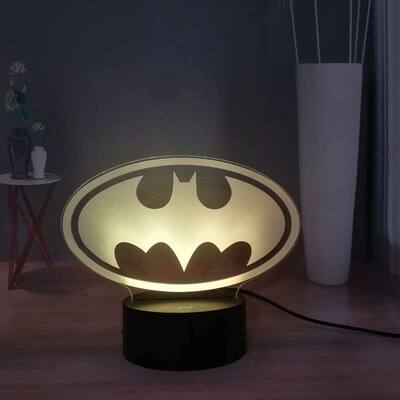 Smart Touch 3D Illusion 7-Color LED Light - Batman Logo