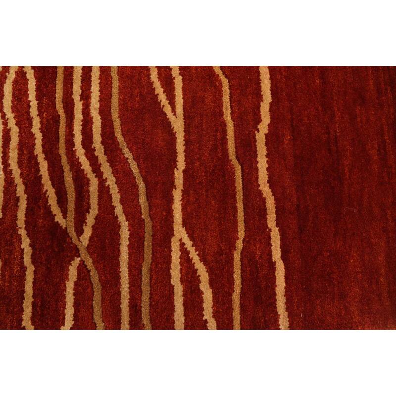 ECARPETGALLERY Hand-knotted Peshawar Ziegler Dark Copper Wool Rug - 5'0 x 7'0
