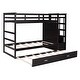 preview thumbnail 25 of 46, Twin Over Twin Bunk Bed with Trundle, Drawers and Storage Staircase
