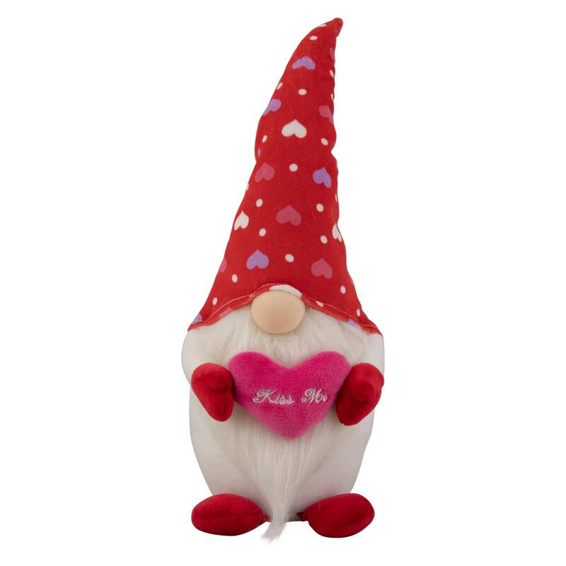 Kiss Me Hearts Valentine's Day Gnome - 16"