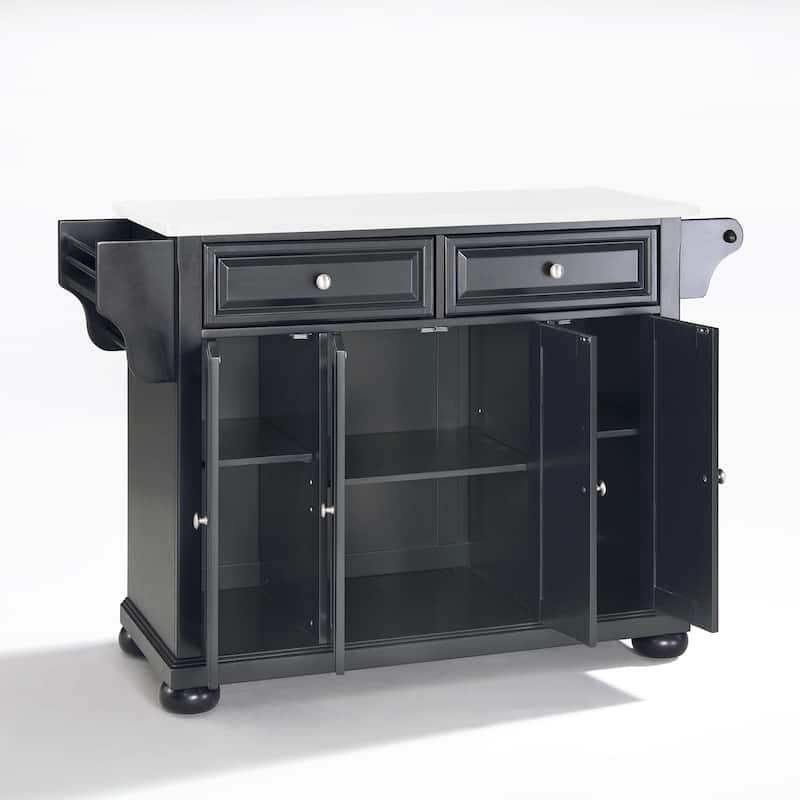 Crosley Alexandria Granite Top Full Size Kitchen Island/Cart - 52 "W x	18 "D x 34 "H