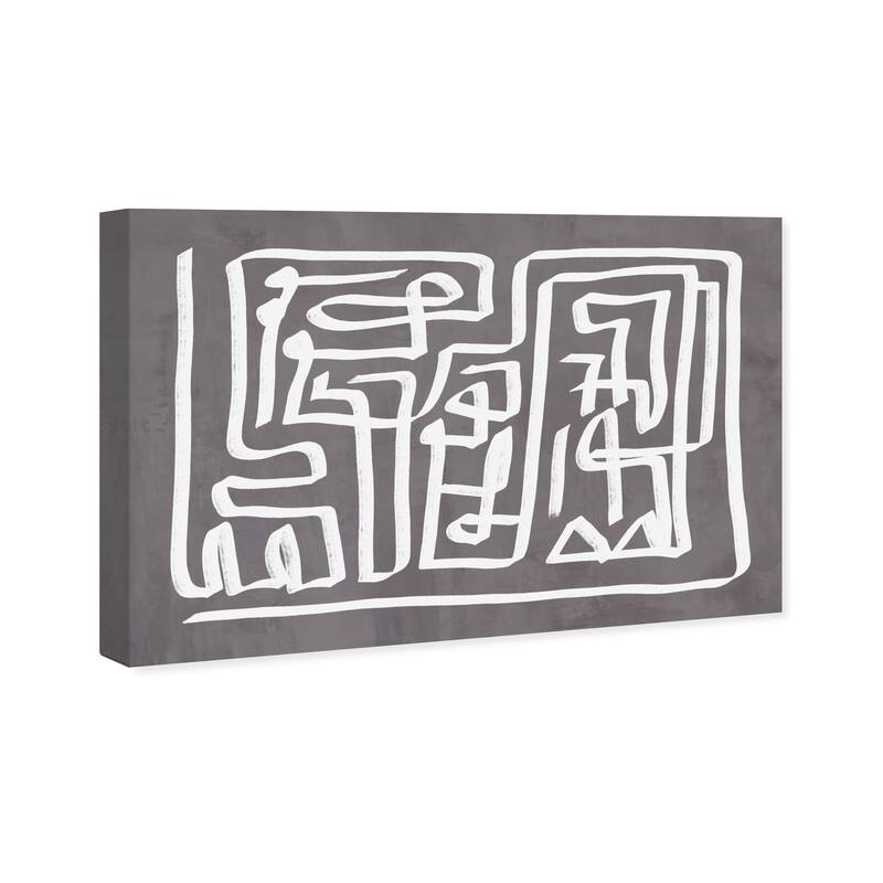 Wynwood Studio Abstract Simba Grey Gray and Modern & Contemporary Wall Art Canvas Print