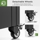 preview thumbnail 55 of 103, 72 in Metal Movable Planter Box with Trellis Privacy Screen Lockable Wheels