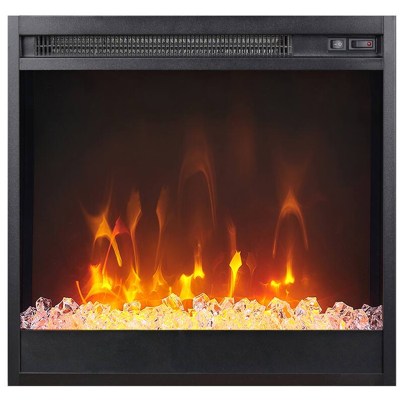 Maya Rectangular TV Stand with Crystal Fireplace for TV's up to 65"