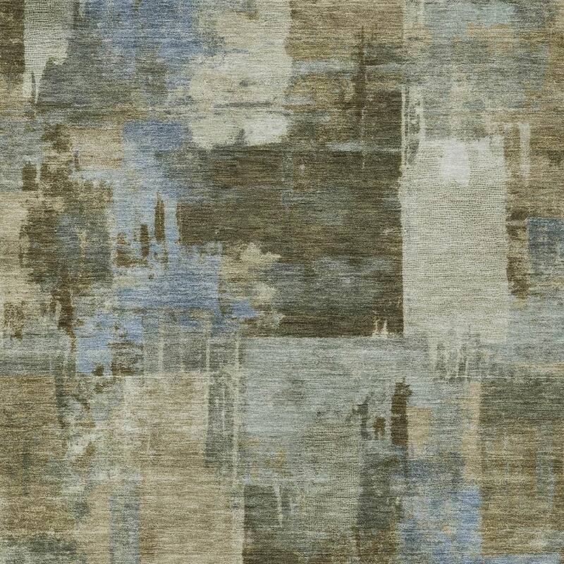 HomeRoots Abstract Transitional Rectangle Outdoor Rug - 5' X 8'