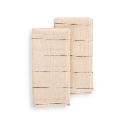 BELIEVE Napkins by Sustainable Threads | Handmade | 100% Cotton | Fair Trade | Eco-Dyed | 20"x20" (Set of 2)