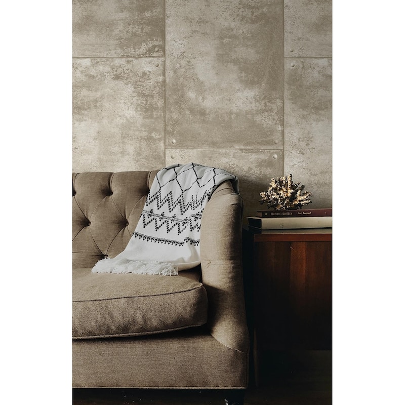 Seabrook Designs Preston Faux Metal Panel Unpasted Wallpaper