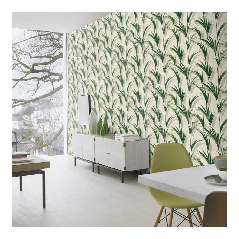 Rasch Cyperus Grey Reed Wallpaper - 20.5 x 396 x 0.025