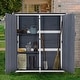 preview thumbnail 13 of 17, MCombo 64 inch Tall Outdoor Storage Cabinet Sheds with Lockable Double Doors, Fir Wood
