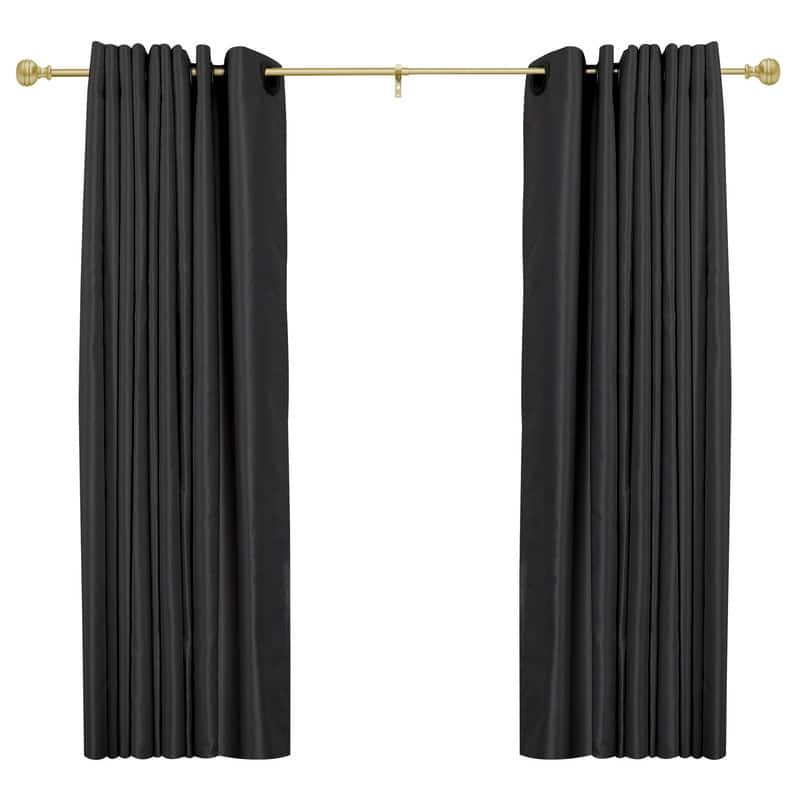 UTOPIA ALLEY 5/8 Inch Curtain Rod - Adjustable Drapery Rods, Bedroom & Living Room Decorative Curtain Rods