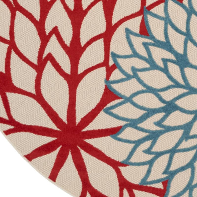 HomeRoots Contemporary Round Outdoor Rug - 10' Round