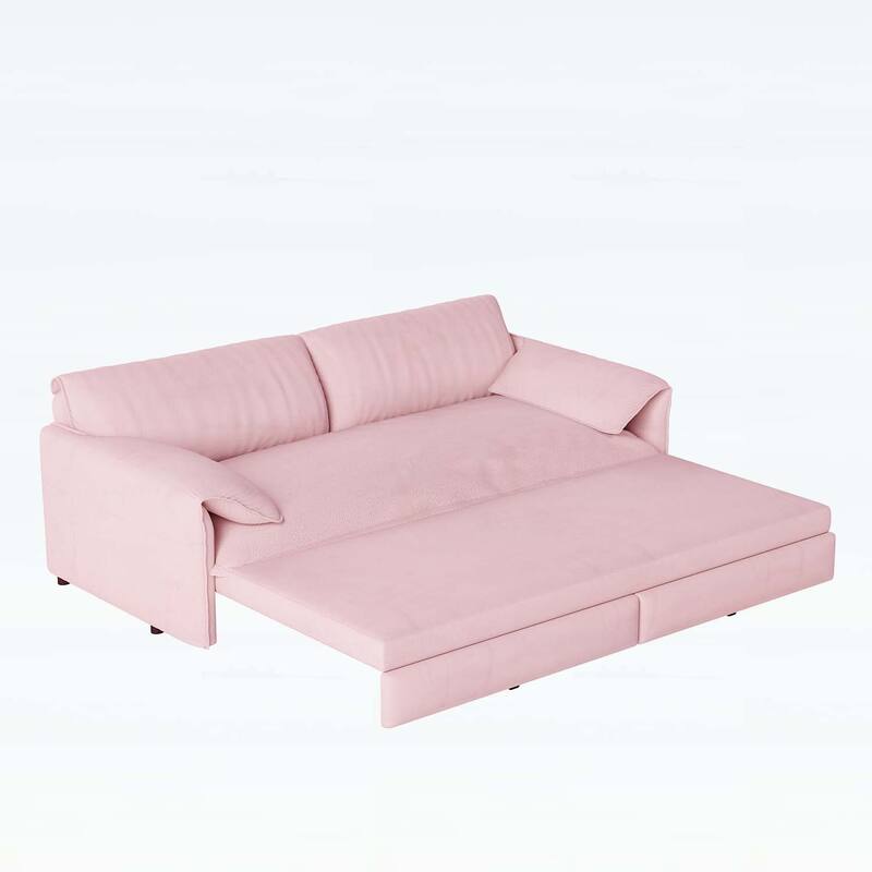3-in-1 Convertible Sleeper with Side Storage,Multi-Functional Loveseat for Various Spaces