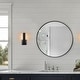 preview thumbnail 3 of 6, C Cattleya Matte Black LED Indoor Wall Sconce Vanity Light with Water Glass