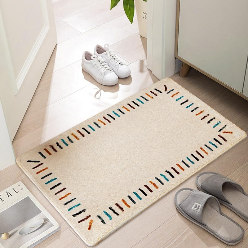 Front Door Mat Entry Doormat Non Slip Thin Washable Inside Entryway Mats for Home Entrance