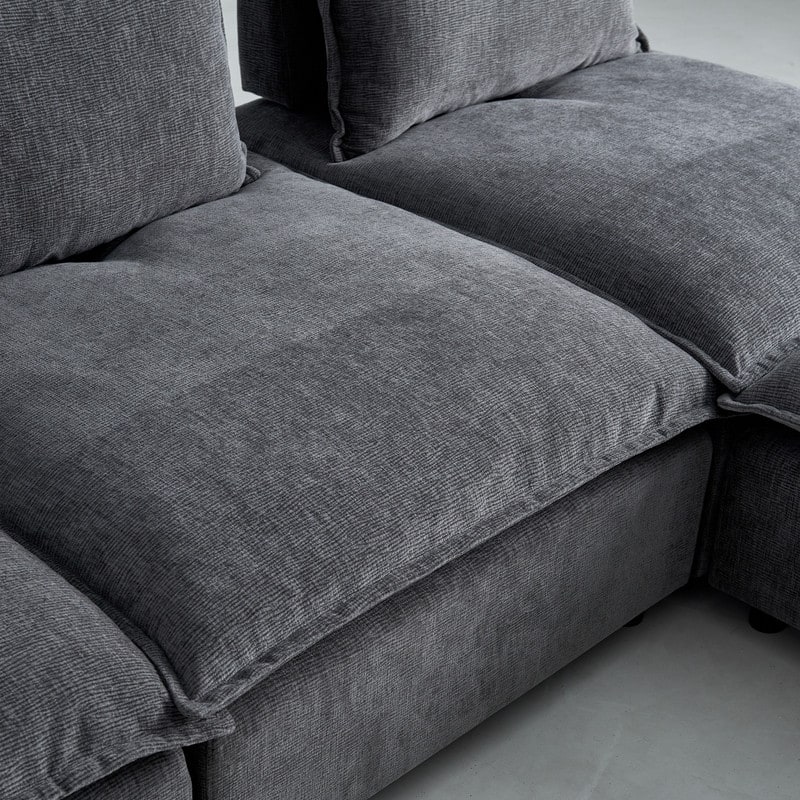 Armless Super Soft Chenille Modular Sofa Design (2 & 3 Seater)