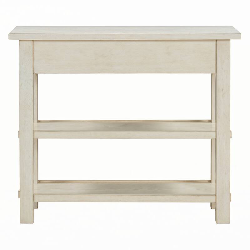 Entryway Table with Storage(Gray Wash)