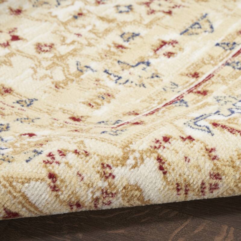 Cinon Power Loomed Distressed Traditional Area Rug By HomeRoots - 90' X '27' X '0.5