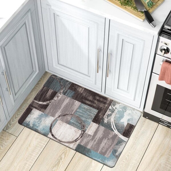 World Rug Gallery Stripe Textline AntiFatigue Standing Mat Bed Bath