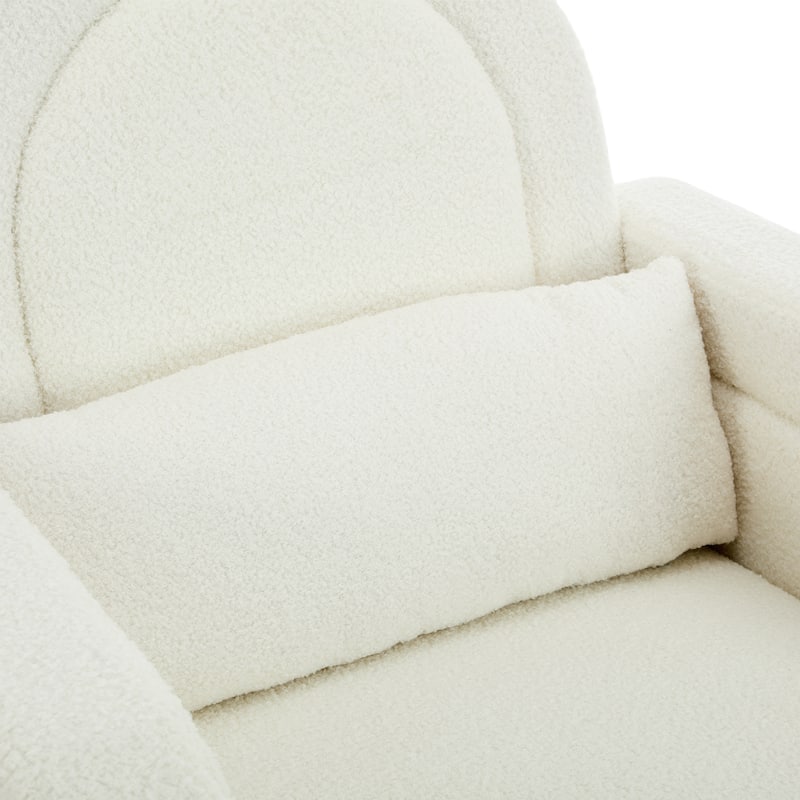 Accent Rocking Chair with Pillow, Ultimate Comfort for Your Home, Teddy Velvet