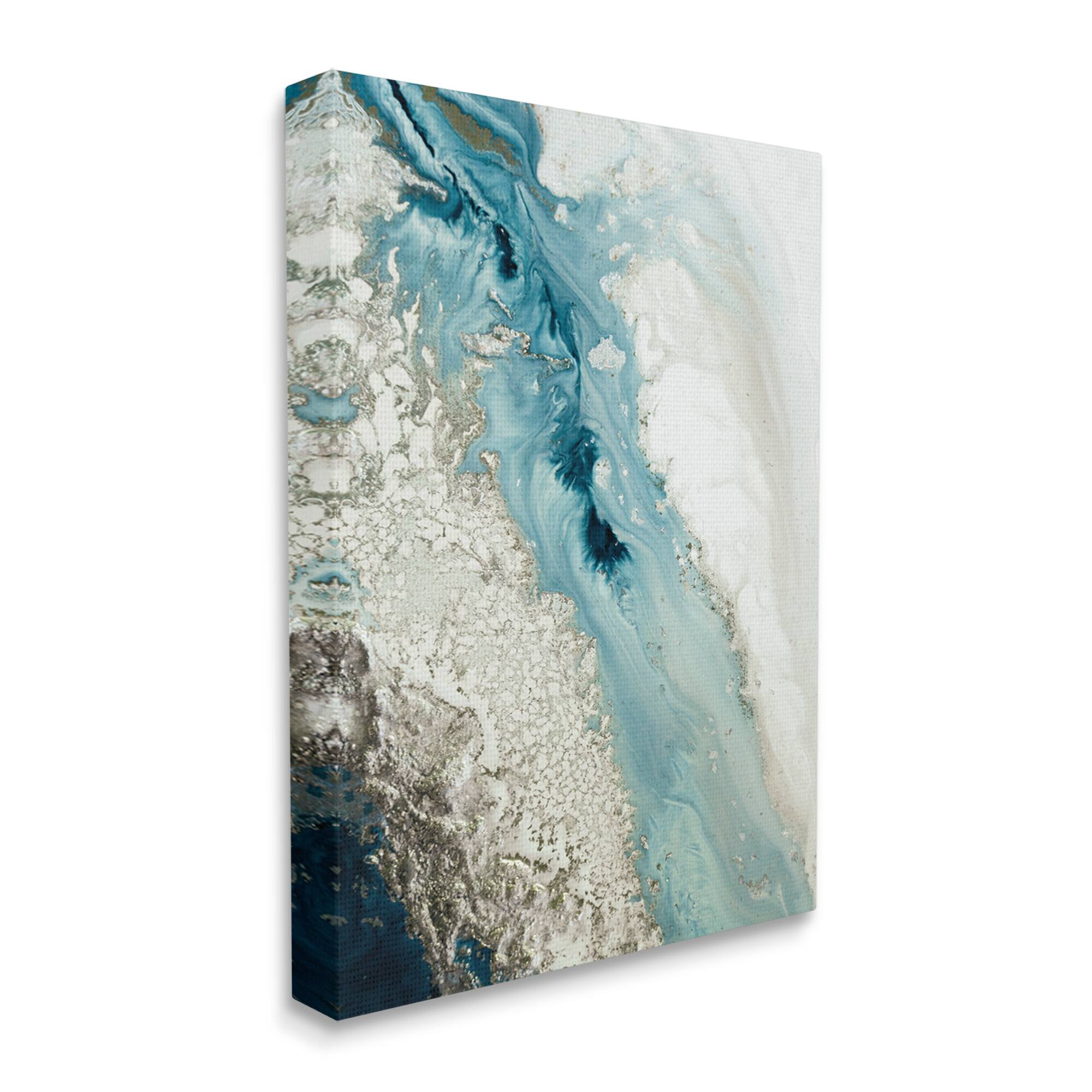 Stupell Glam Blue Geode Canvas Wall Art Design by Petra Meikle de Vlas On Sale Bed Bath