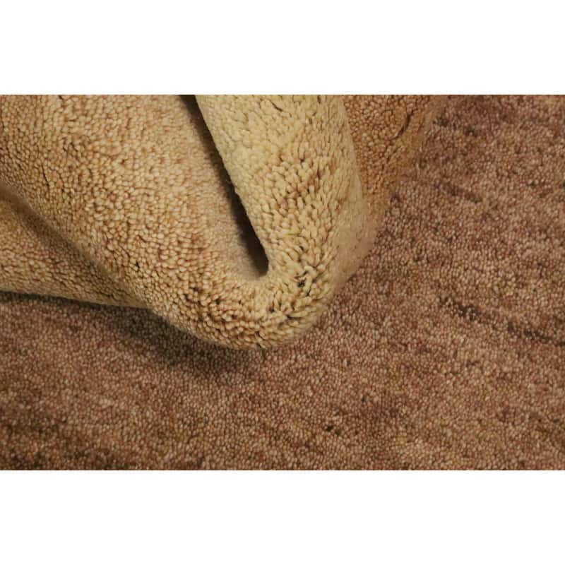 Hand Knotted Oriental 100% Wool Carpet Modern Modern Brown Gabbeh Area Rug - 6' 0'' X 4' 2''