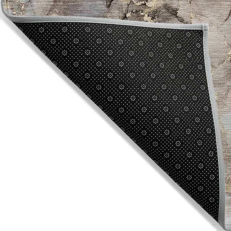 Elfi Modern Art-Inspired Weather Resistant Blended Style Outdoor Rug