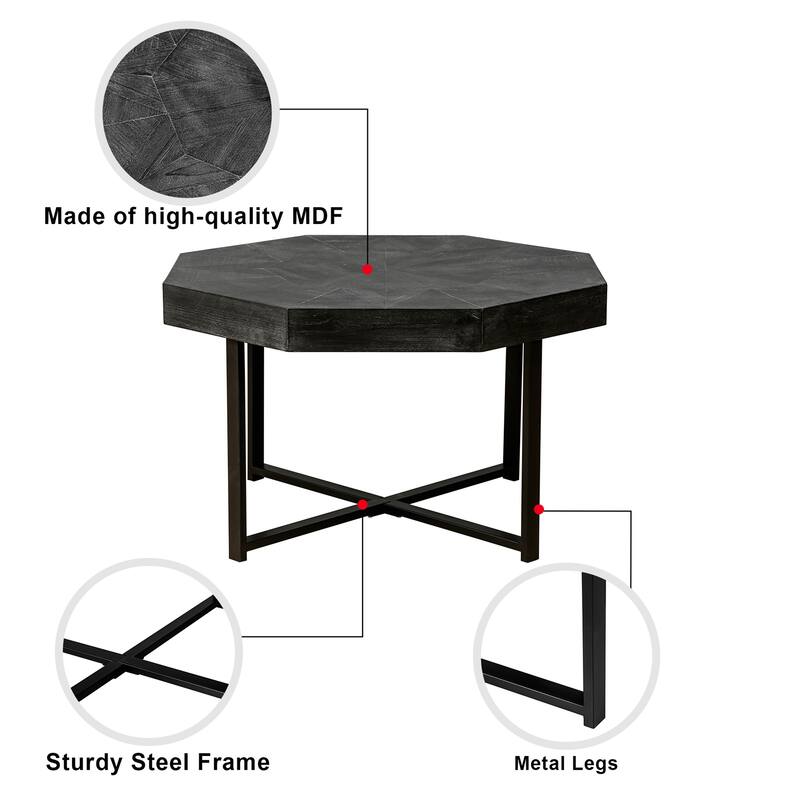 Retro Splicing Design Octagonal Coffee Table
