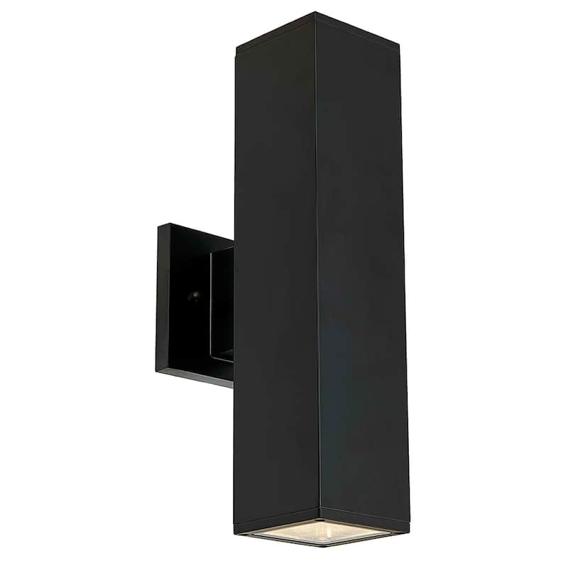 LED Array Outdoor Wall Sconce in Black Finish - 15"H x 8.5"W x 6"D - Black Finish - 15"H x 8.5"W x 6"D