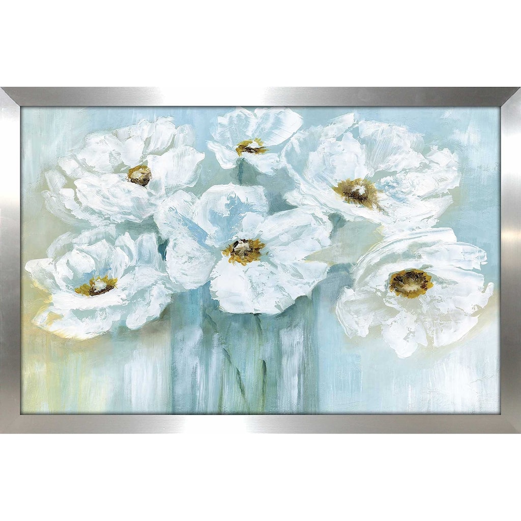"White Poppy Bouquet (Horizontal)" by Nan Print on Acrylic