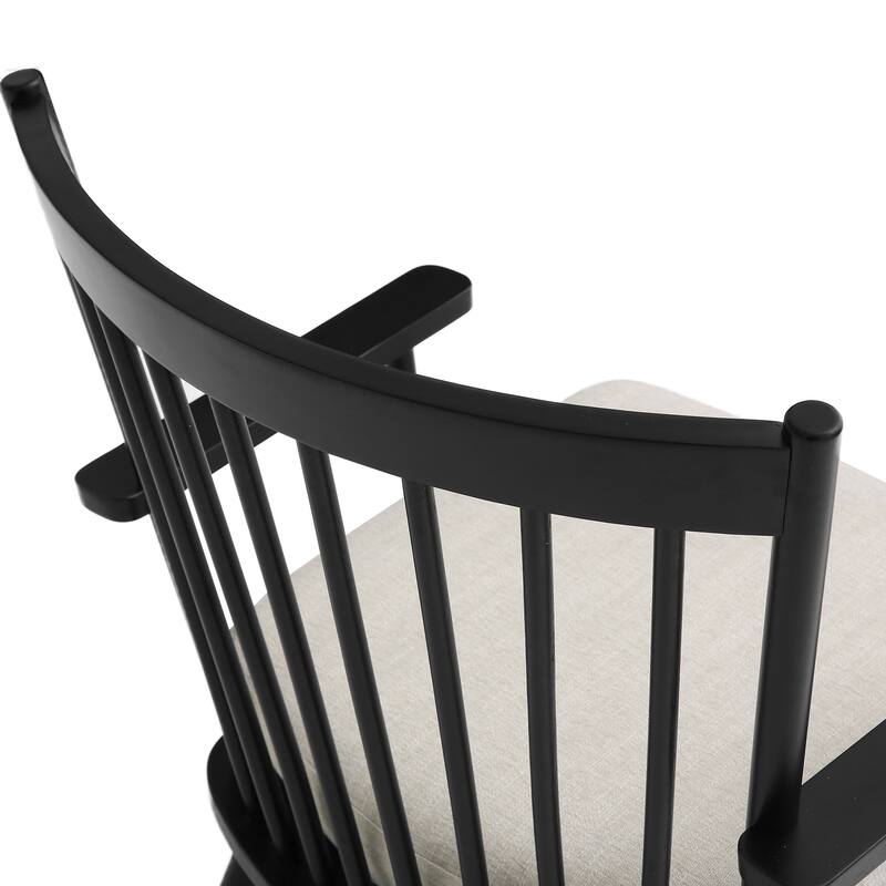 Modern Solid Wood Accent Chairs Set of 2 with Removable Cushion - 22.4 in. W x 27.5 in. D x 34 in. H