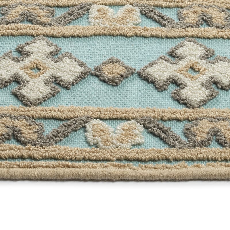 TDW09 Tamara Day Warwick Robin's Egg Hand Tufted Indoor Area Rug
