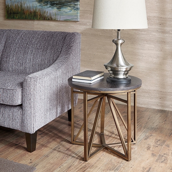 Antique bronze accent table deals