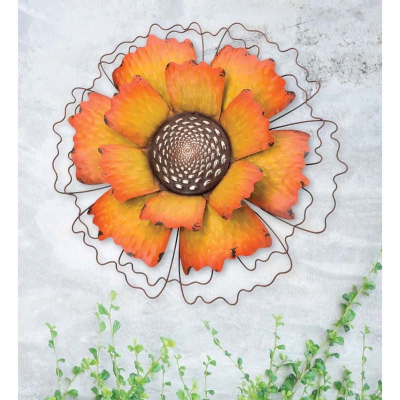 Giant Rustic Flower Stake - Orange