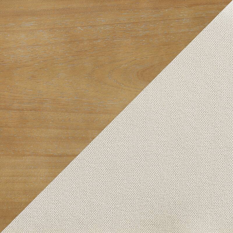 18" Modern Nightstand with Textured Fabric Drawer and 2-Tier Open Shelves