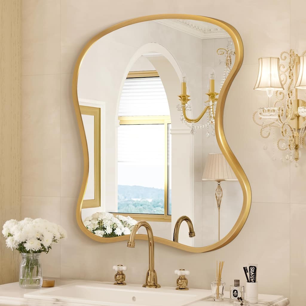 Artistic Aluminum Alloy Framed Decorative Wall Mirror