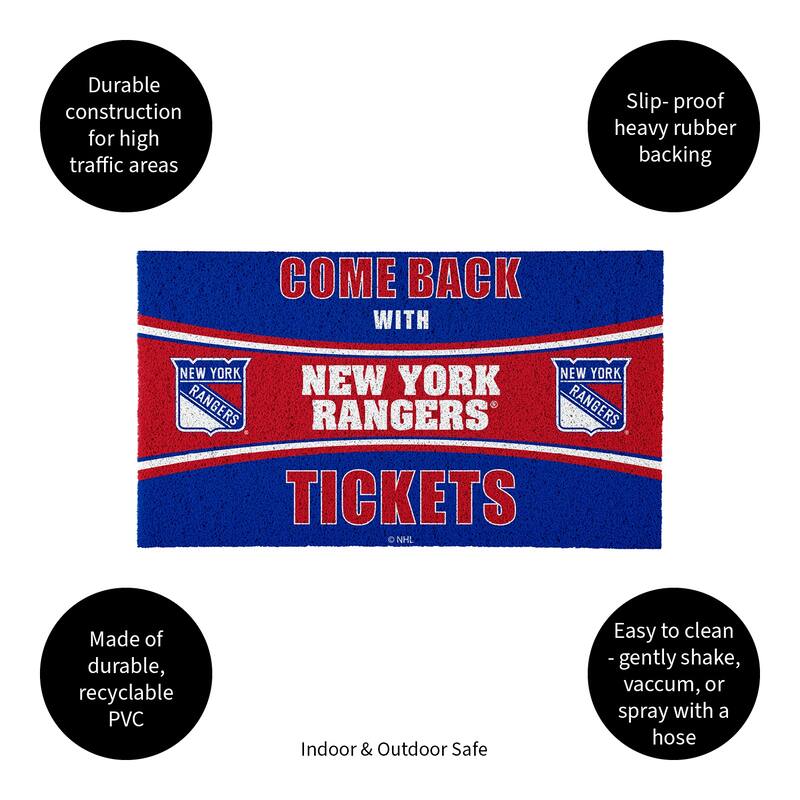 New York Islanders 28 in. x 16 in. PVC "Come Back With Tickets" Trapper Door Mat