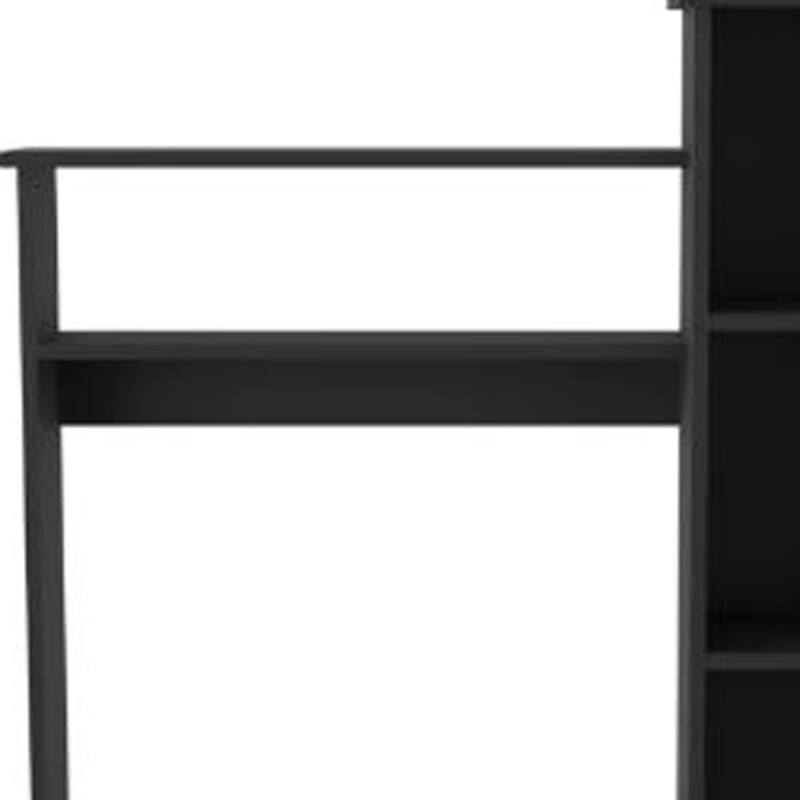 Modern Computer Desk with Cabinet & 6 Shelves – Small Rectangular Office Desk