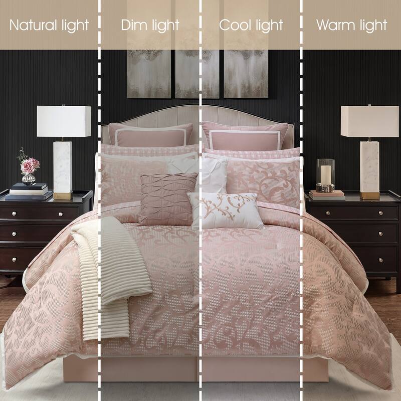 Nanshing Neva 14 Piece Paisley Jacquard Comforter Set