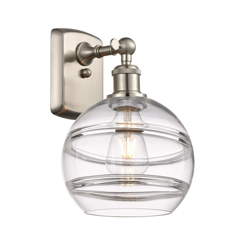 Innovations Lighting 516-1W-11-8 Rochester Sconce Rochester 11" Tall - Brushed Satin Nickel / Clear