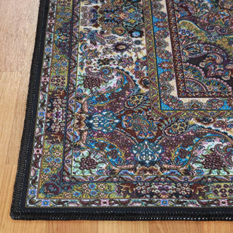 Superior Flamingo Medallion Machine Washable Indoor Area Rug or Runner
